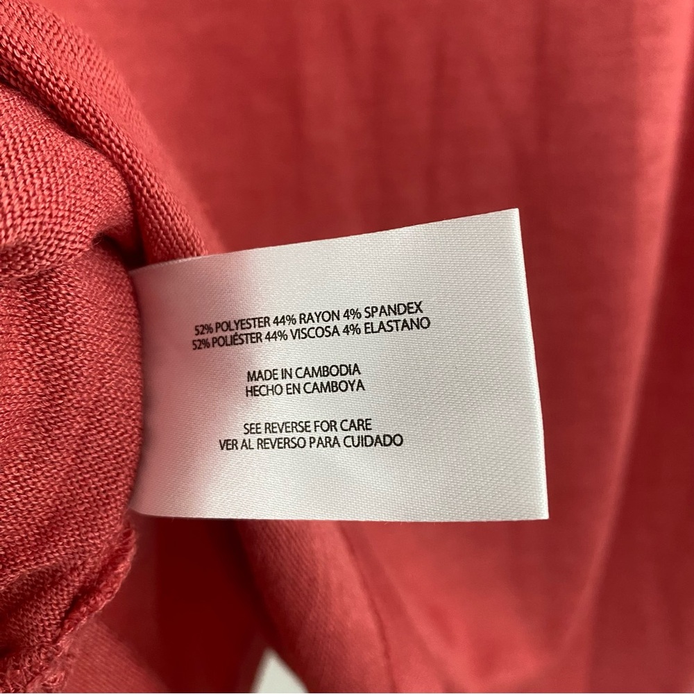 Orvis Dark Orange V-Neck Tunic Top - Picture 9 of 10
